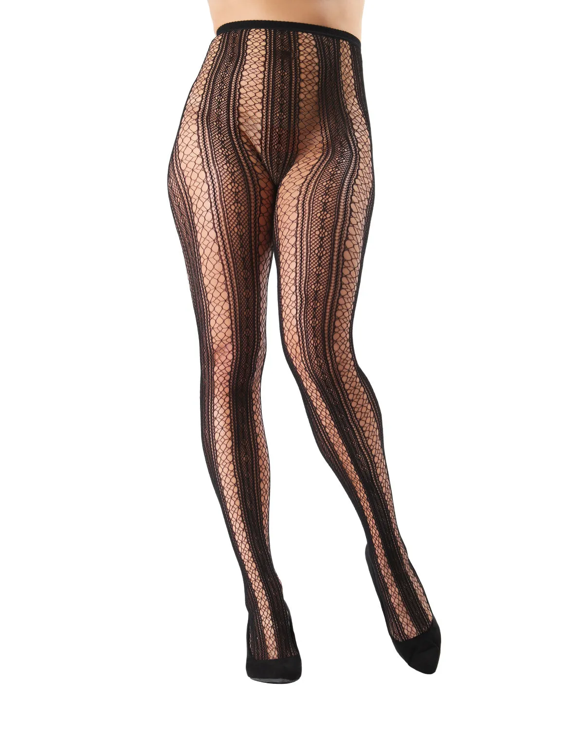 Epic Stripe Glamour Fishnet Tights