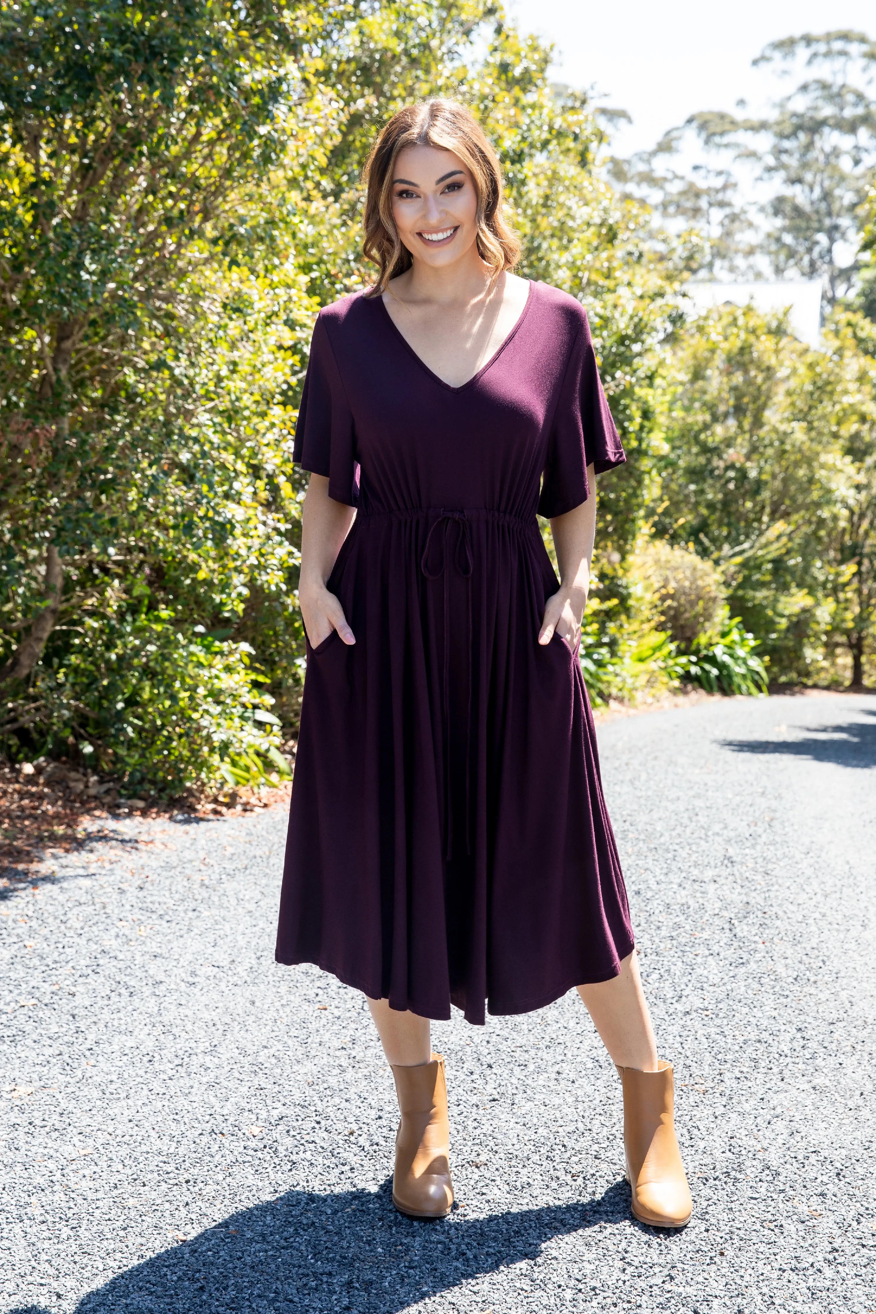 FINAL SALE Billine Dress in Berry