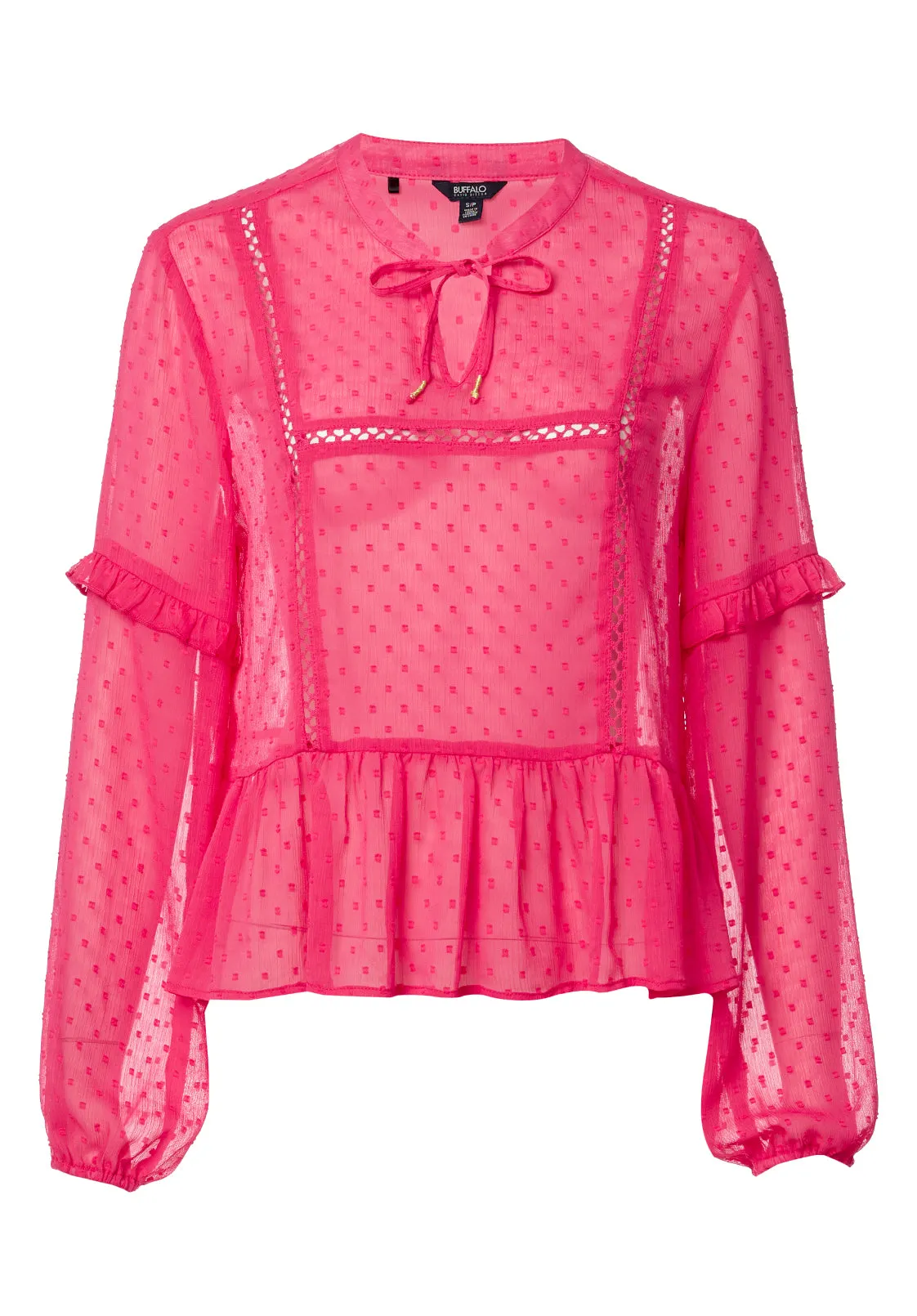 Gail Women's Long Sleeve Blouse in Fuchsia - WT0663P