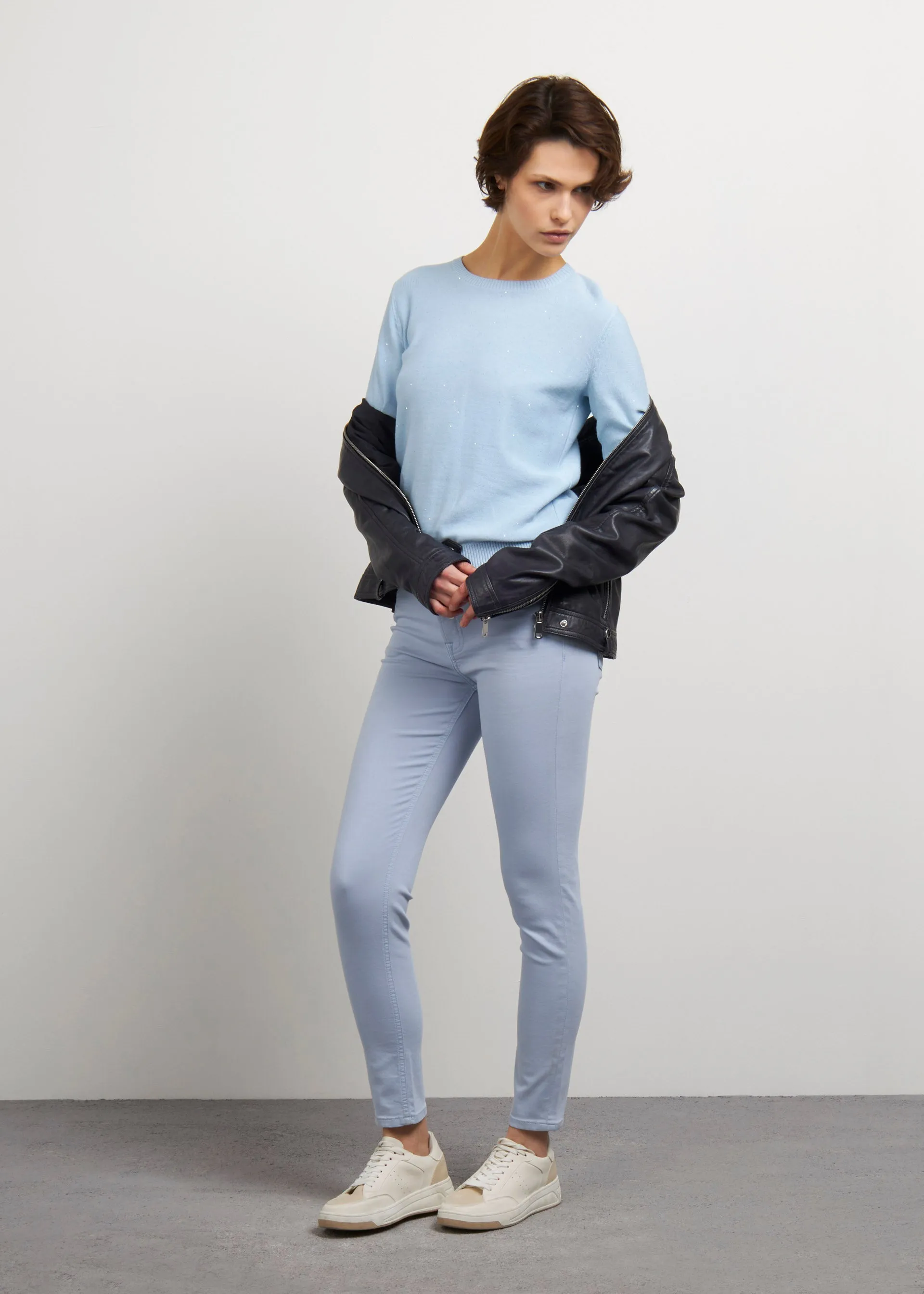 Giacca biker in pelle
