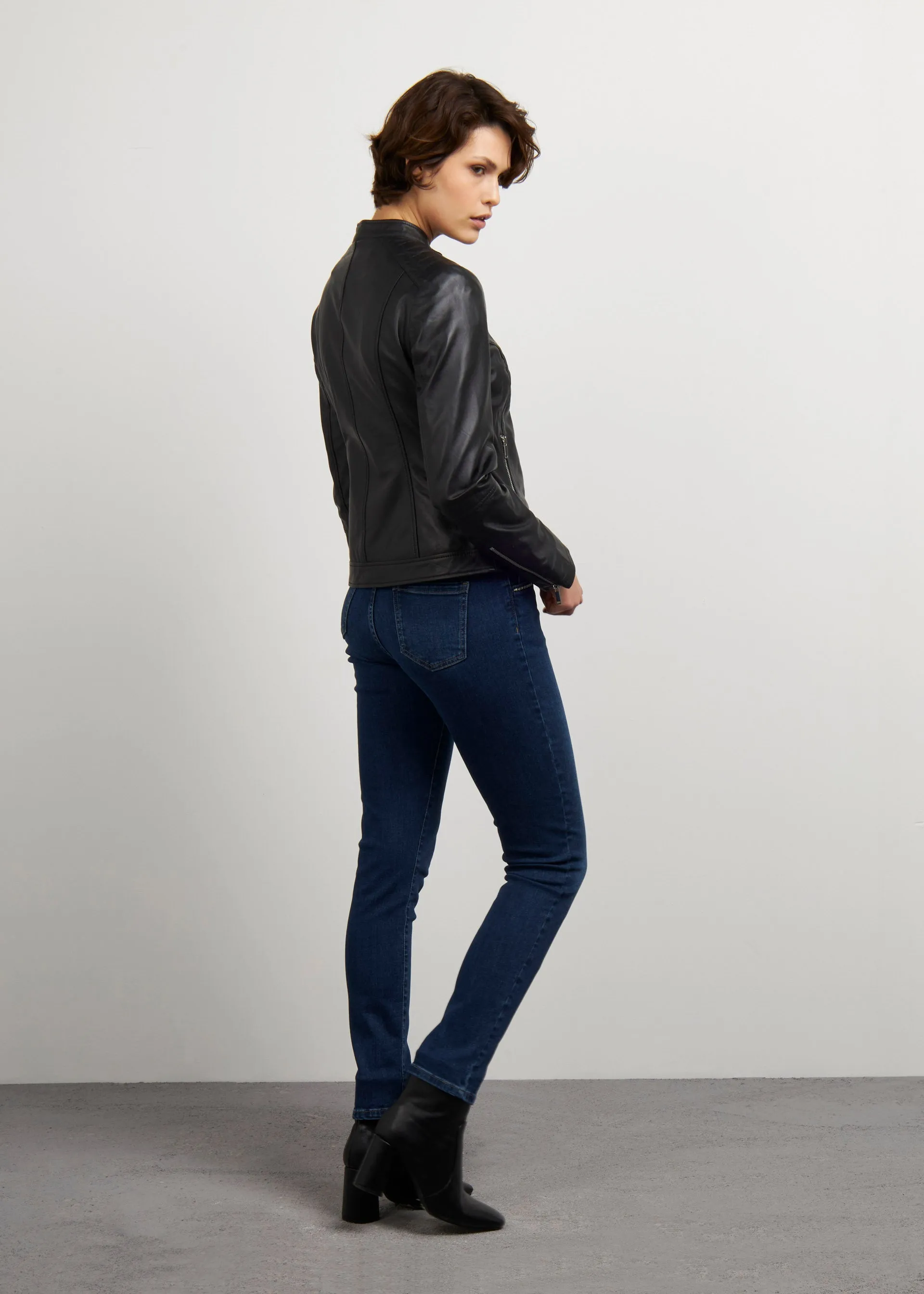 Giacca biker in pelle
