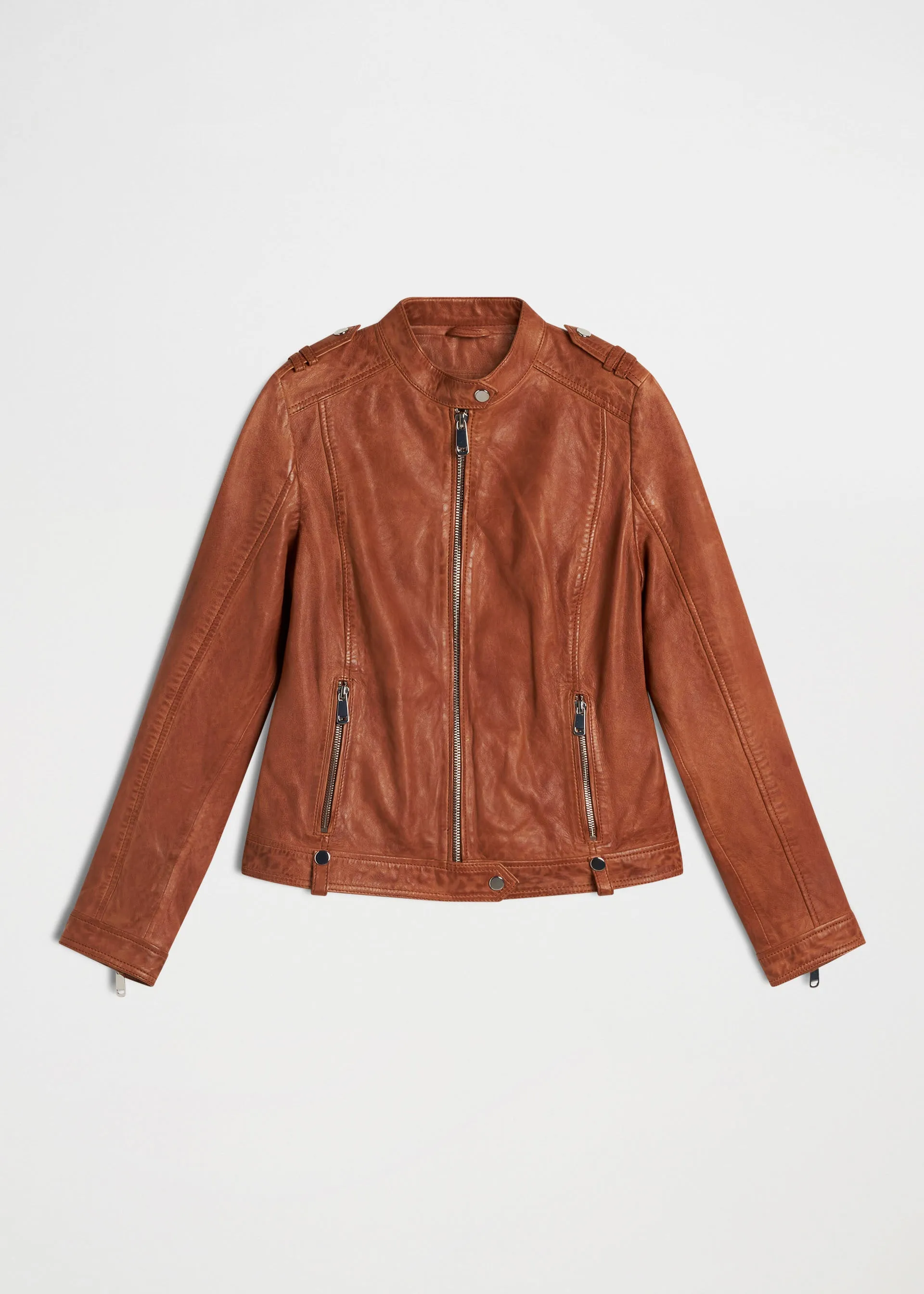 Giacca biker in pelle