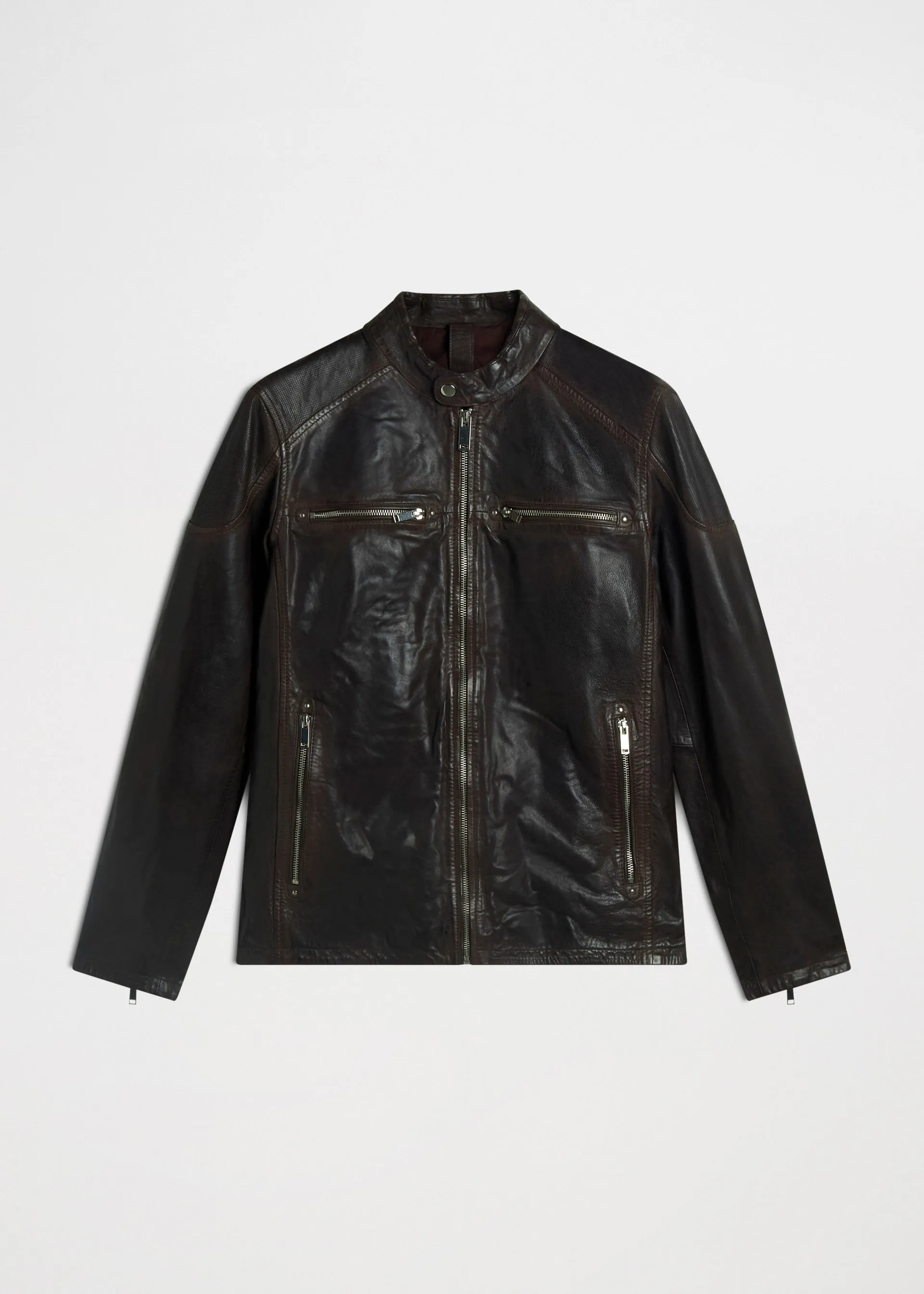 Giacca biker in pelle