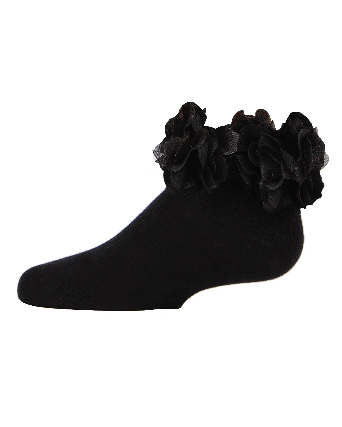 Girls' Floral Halo Cotton Anklet Socks