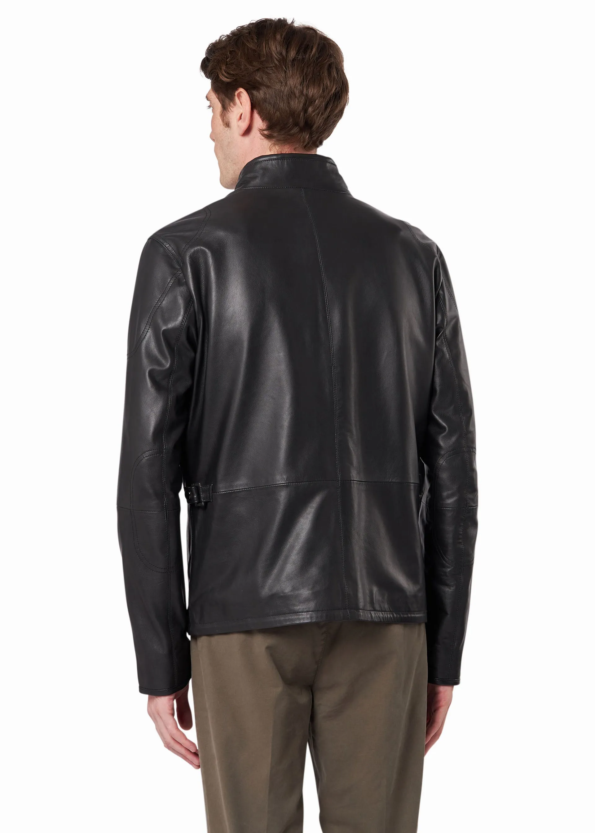 Giubbotto biker in pelle