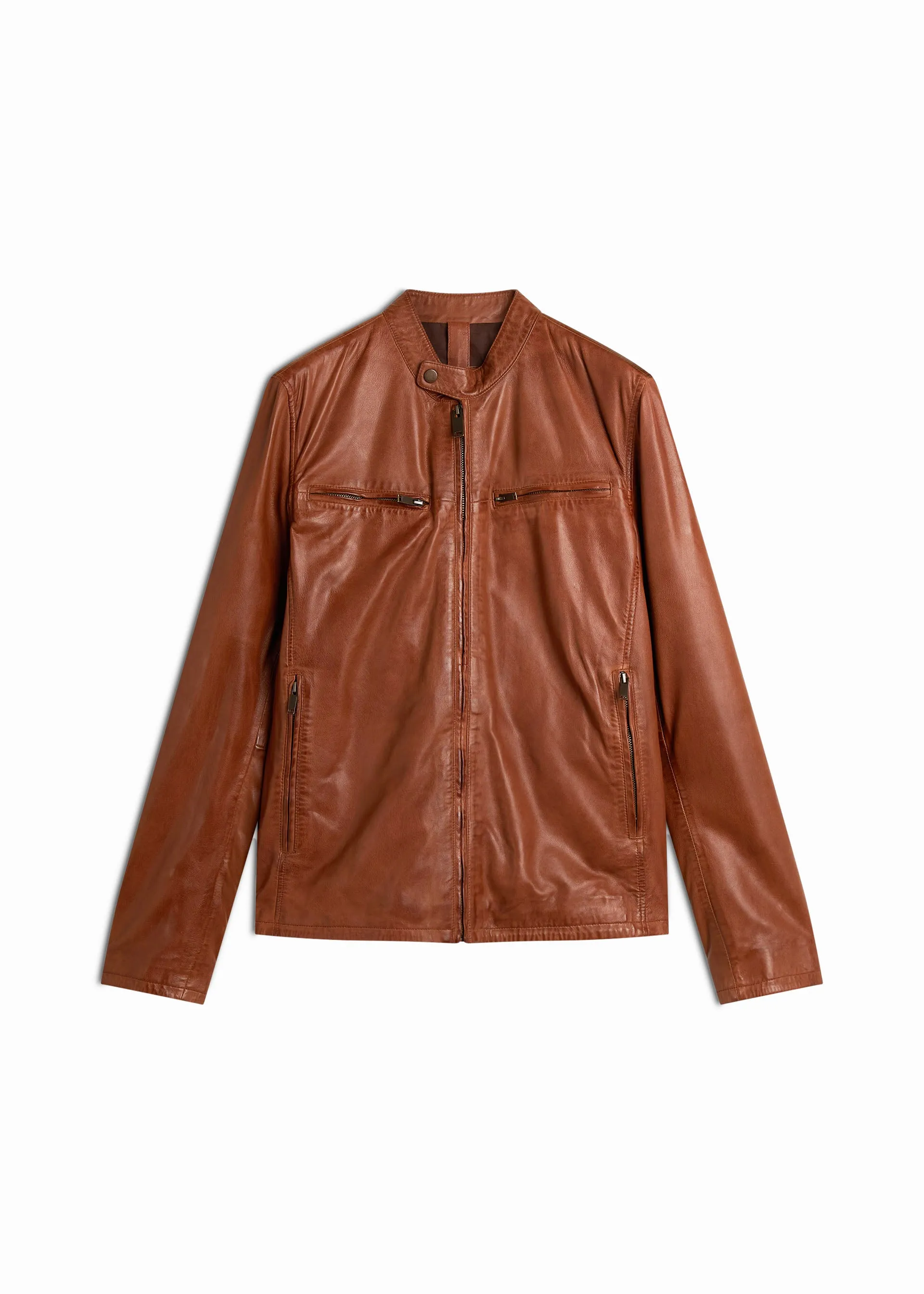 Giubbotto biker in pelle