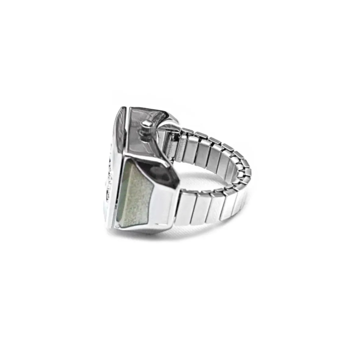 Jade Pave Cube Ring Watch