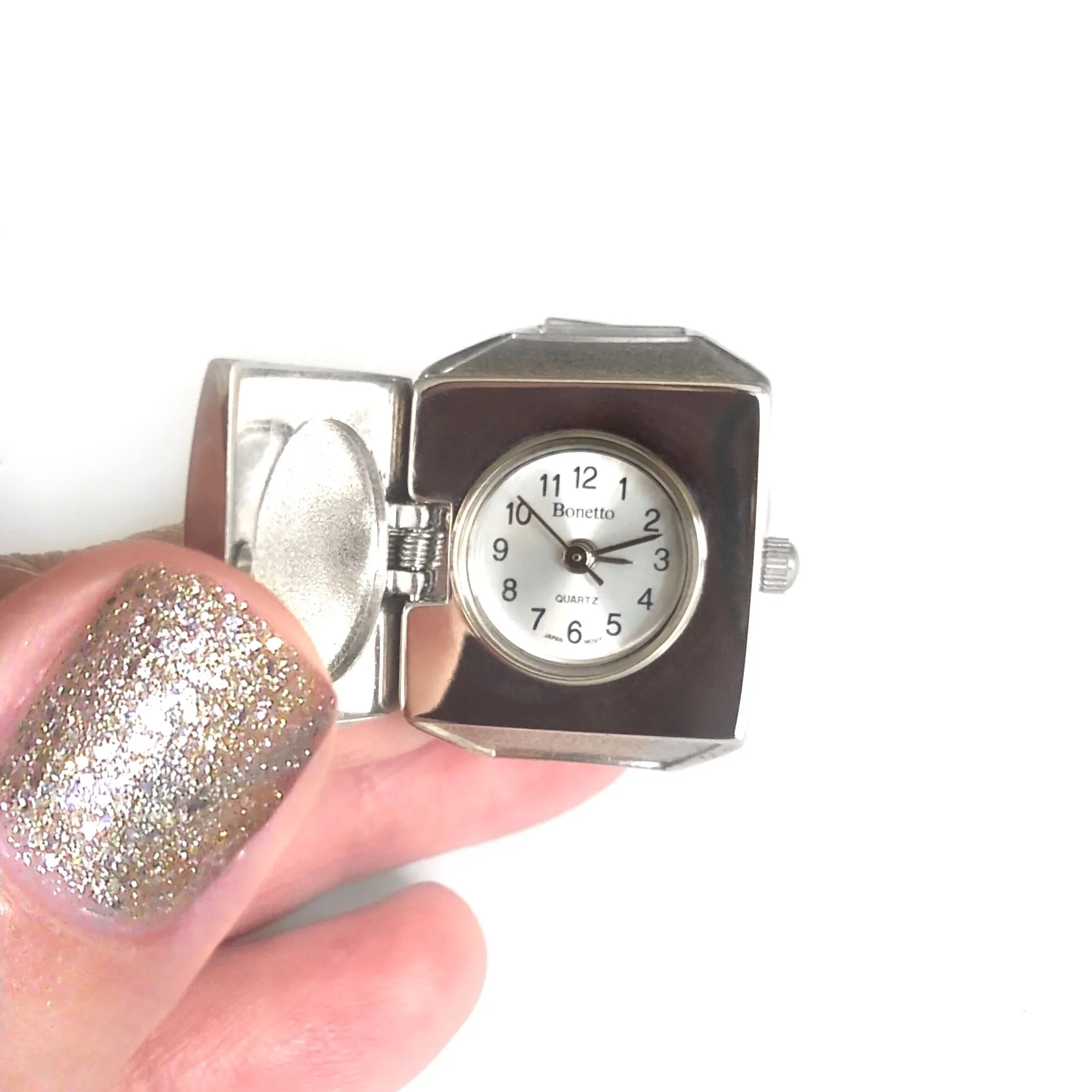 Jade Pave Cube Ring Watch