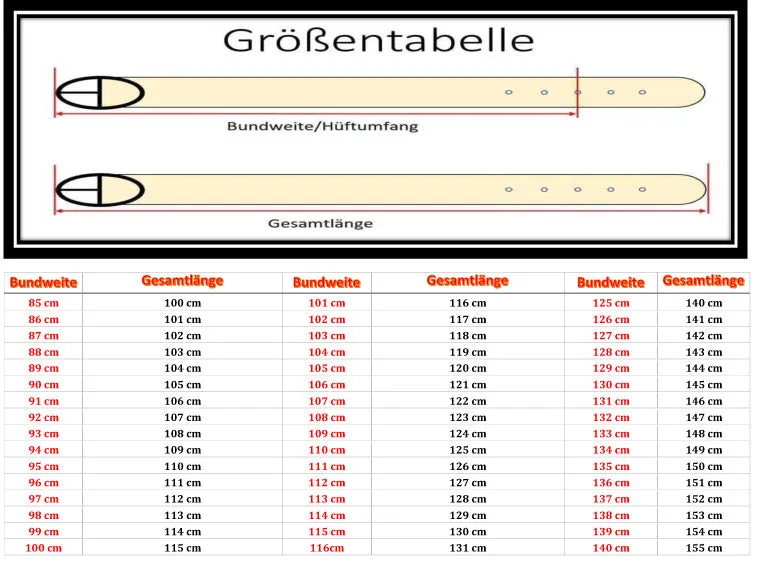 Ledergürtel 5 cm breit schwarz Büffelleder