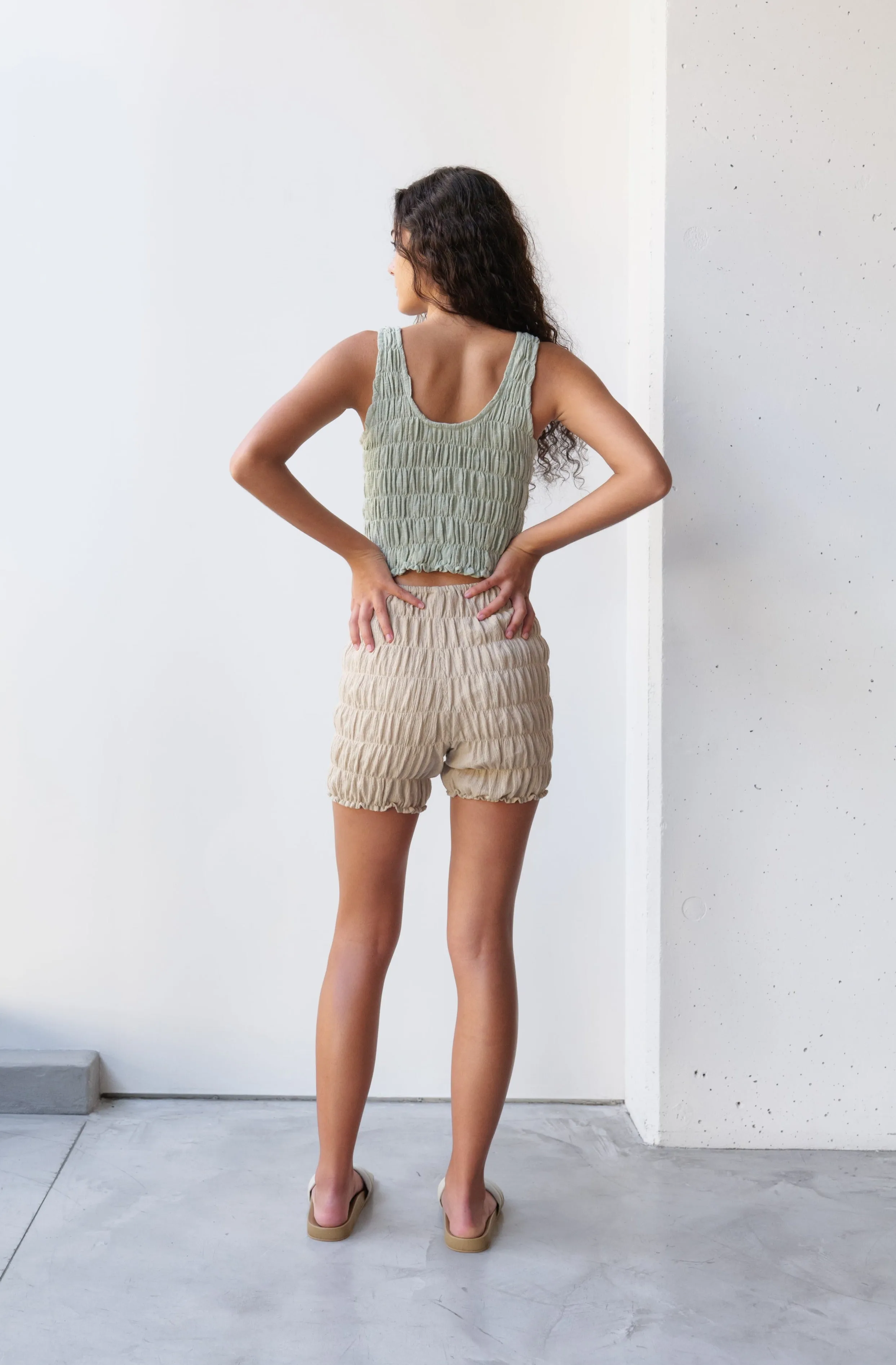 Linen Biker Shorts