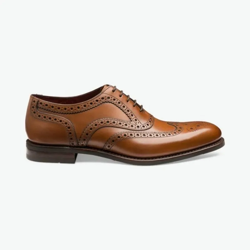 Loake Kerridge Mens Leather Brogue - Cedar Burnished Calf