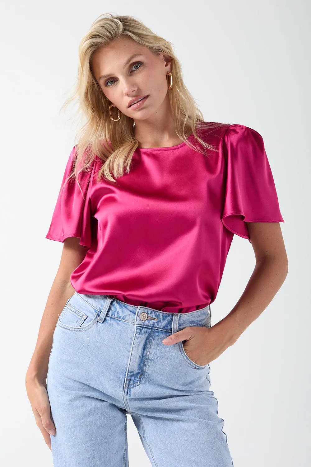Marc Angelo Satin Blouse