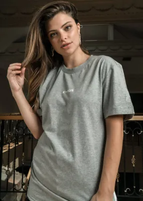 Men's Side Seam Tape Short Sleeve Tee in Heather Grey