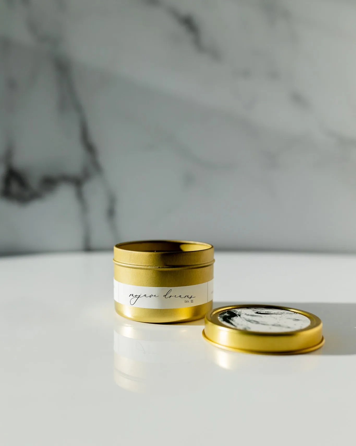 Mojave Dreams Coconut Soy Candle - Gold Travel Tin