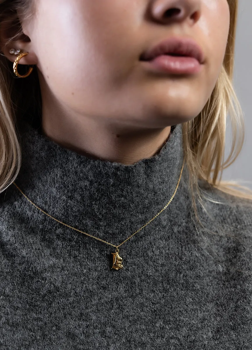 Necklace | Moomin Letter L | Gold Plated