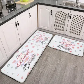 Non-slip two-piece M kitchen mat | Flannel - YOUR DESIGN HERE