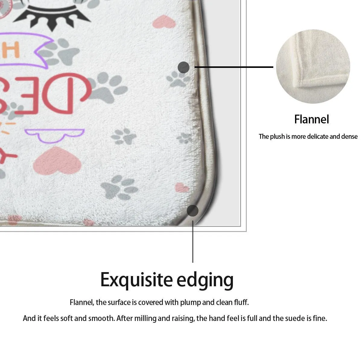 Non-slip two-piece M kitchen mat | Flannel - YOUR DESIGN HERE
