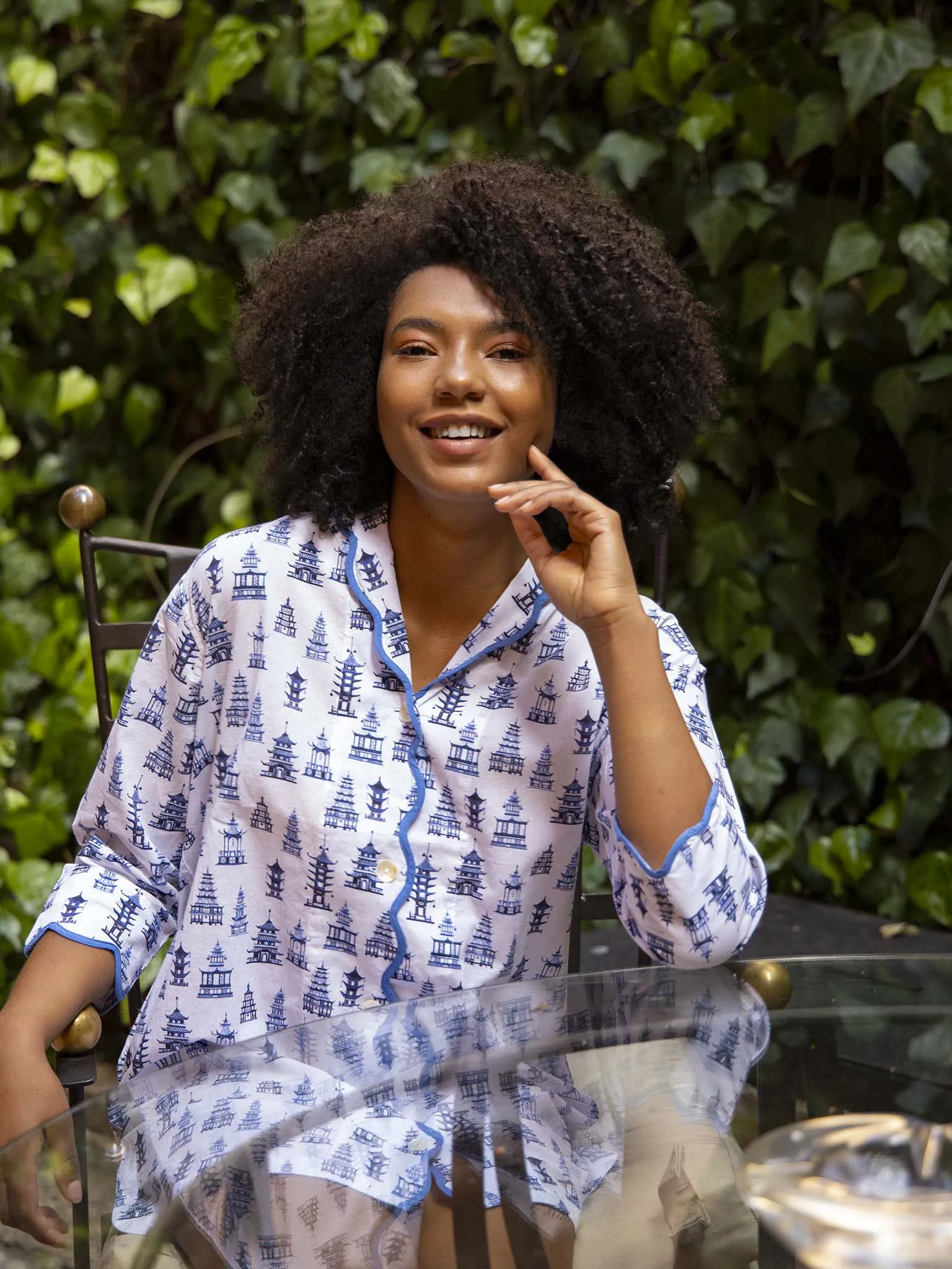 Pagoda Print Nightshirt