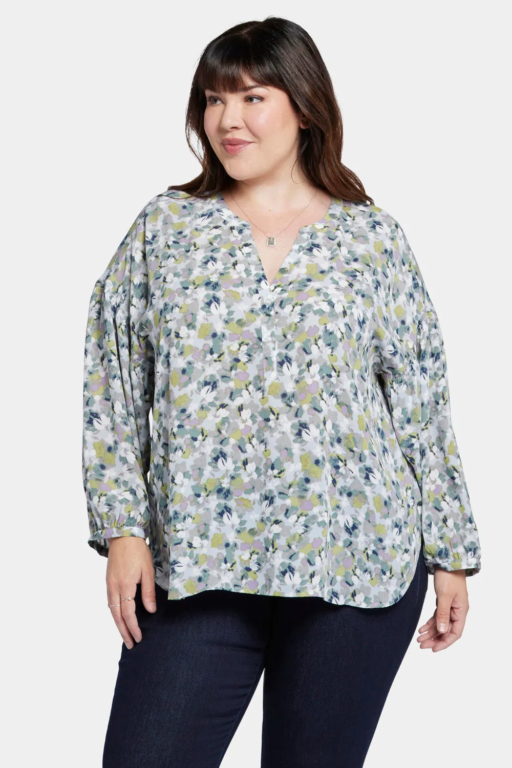 Paulina Peasant Blouse In Plus Size - Bloomington