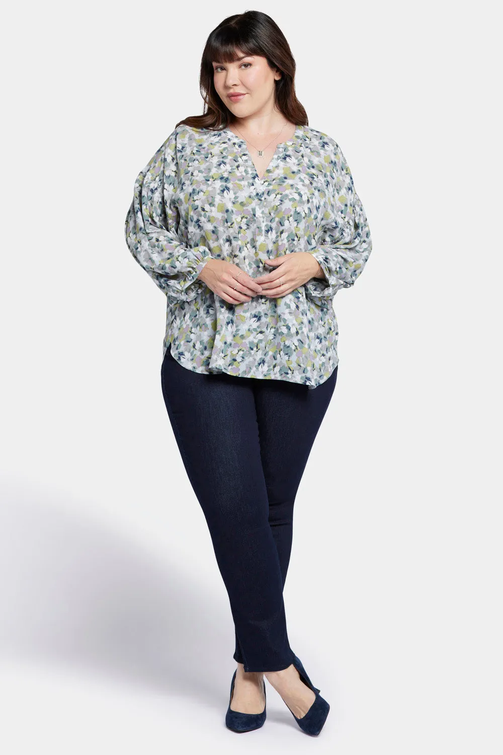 Paulina Peasant Blouse In Plus Size - Bloomington