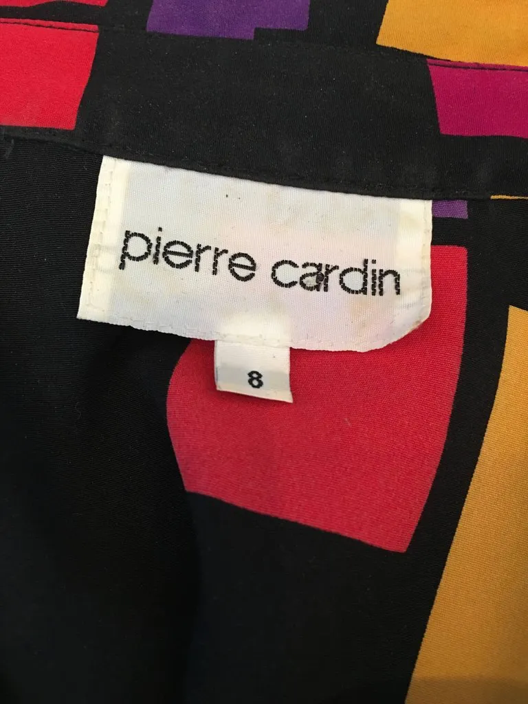 Pierre Cardin Vintage 1980's Abstract Print Blouse