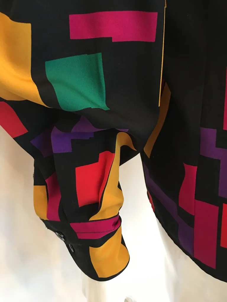 Pierre Cardin Vintage 1980's Abstract Print Blouse