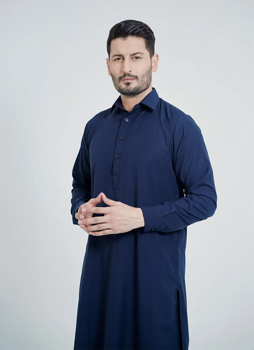 Shalwar Kameez - Summer Comfort Navy Blue Plain