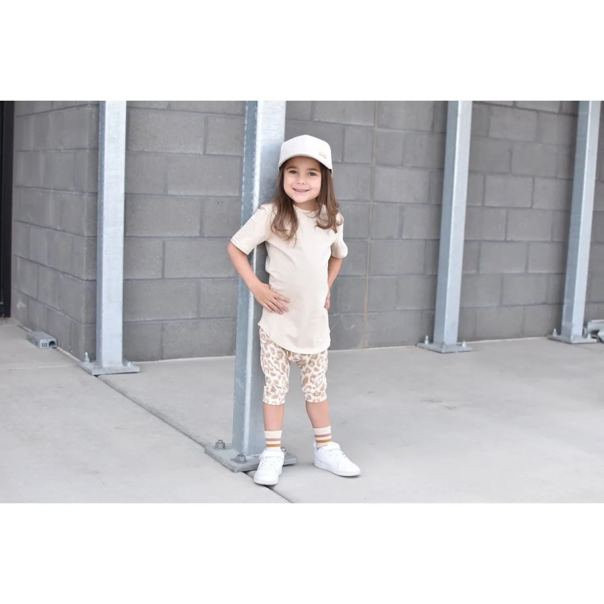 Short Sleeve Biker Shirt- Oat