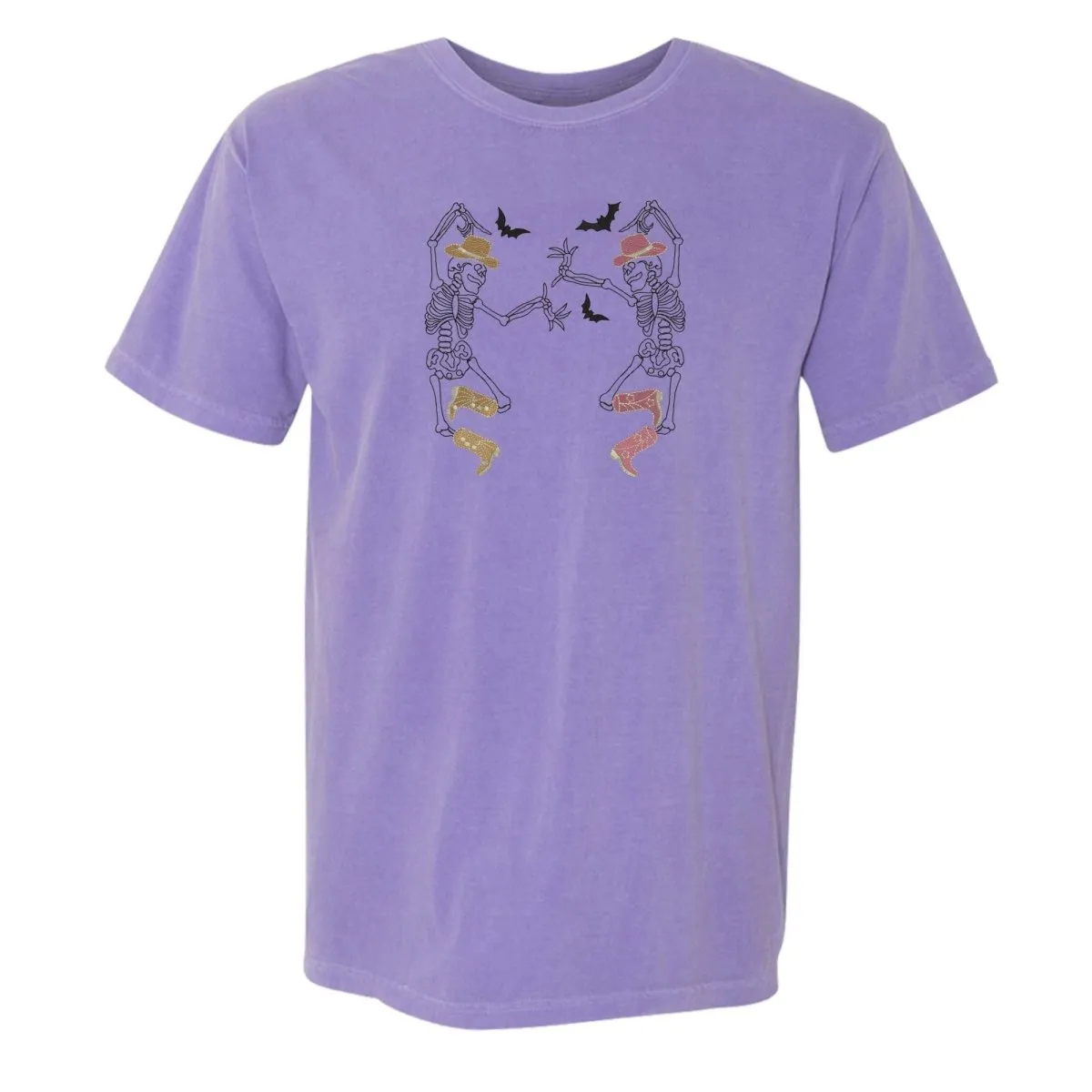 'Skeleton Cowgirls' Embroidered T-Shirt