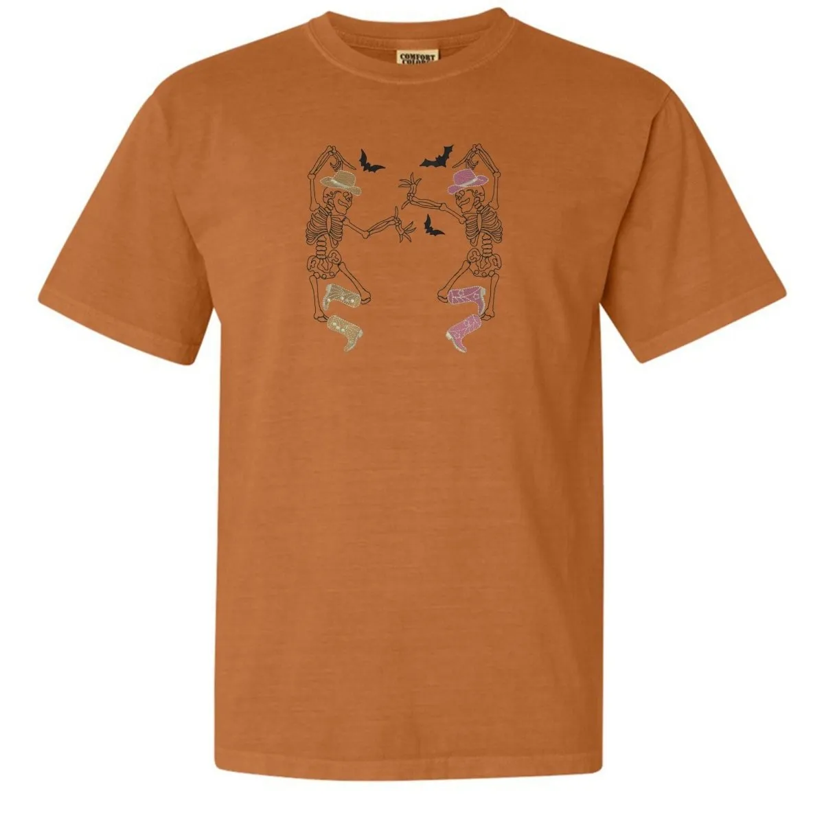 'Skeleton Cowgirls' Embroidered T-Shirt