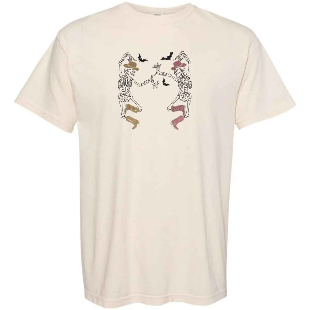 'Skeleton Cowgirls' Embroidered T-Shirt
