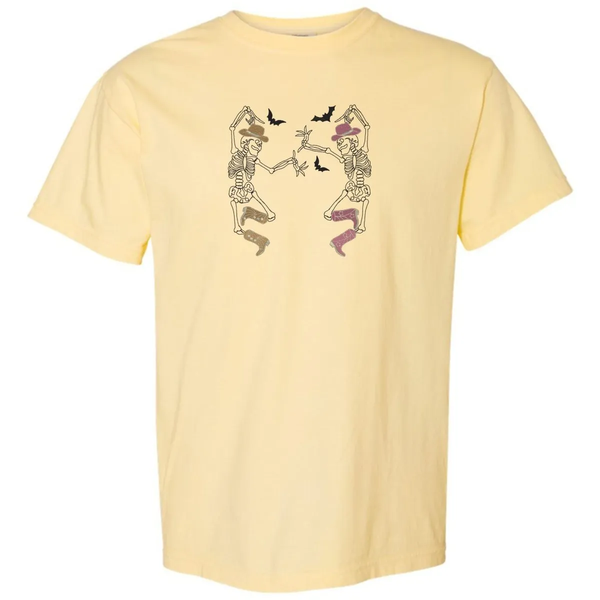 'Skeleton Cowgirls' Embroidered T-Shirt