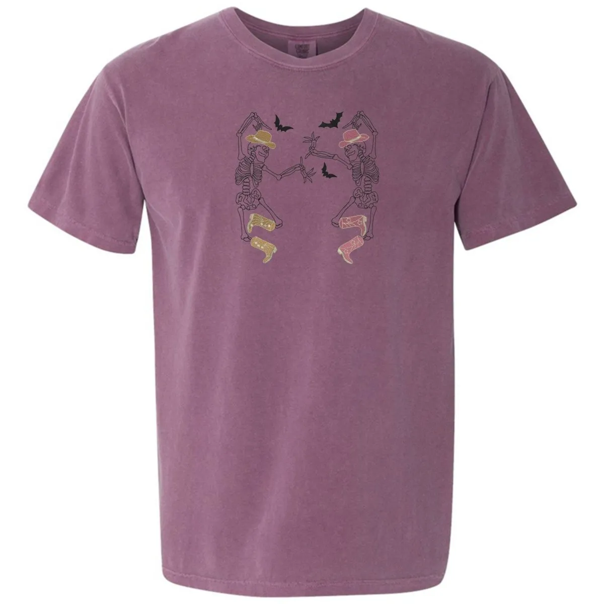 'Skeleton Cowgirls' Embroidered T-Shirt