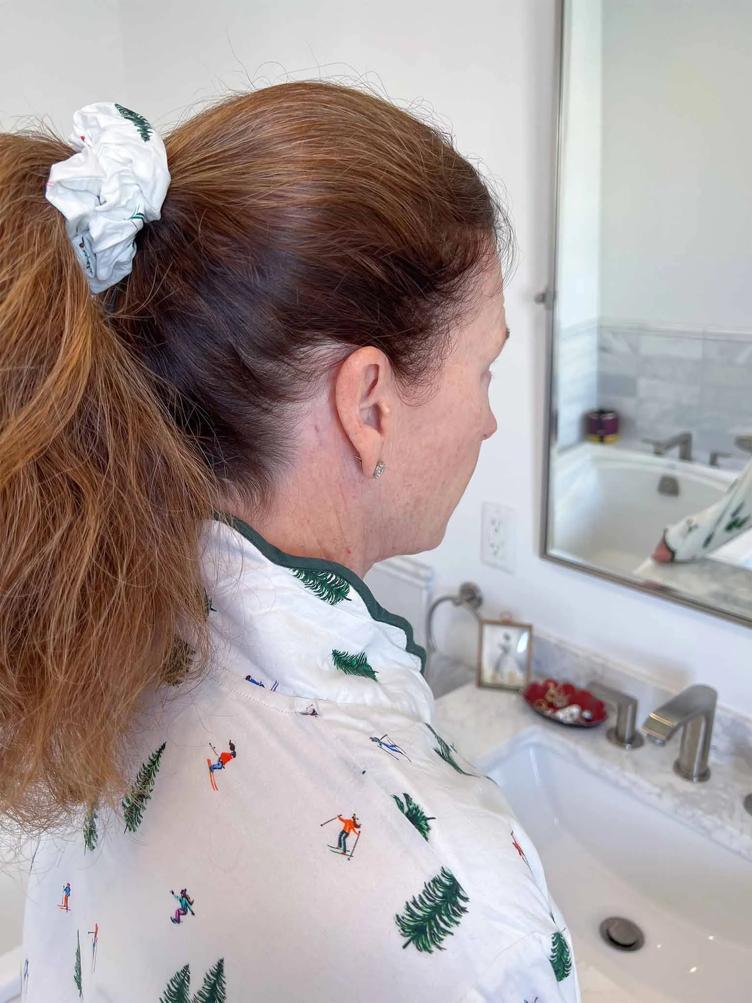 Ski Print Hair Scrunchies (set of 2)