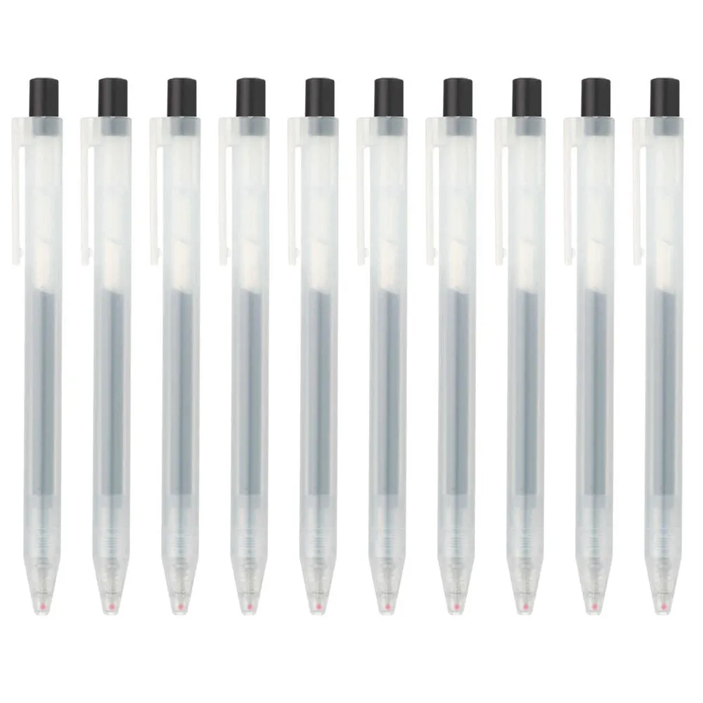 Smooth Gel Ink Ballpoint Pen - Knock Type 0.5mm (10 Pack)