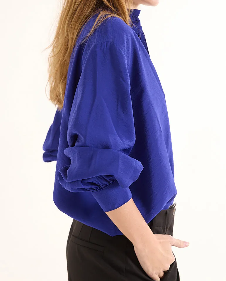Soline Solid Blouse BLUE