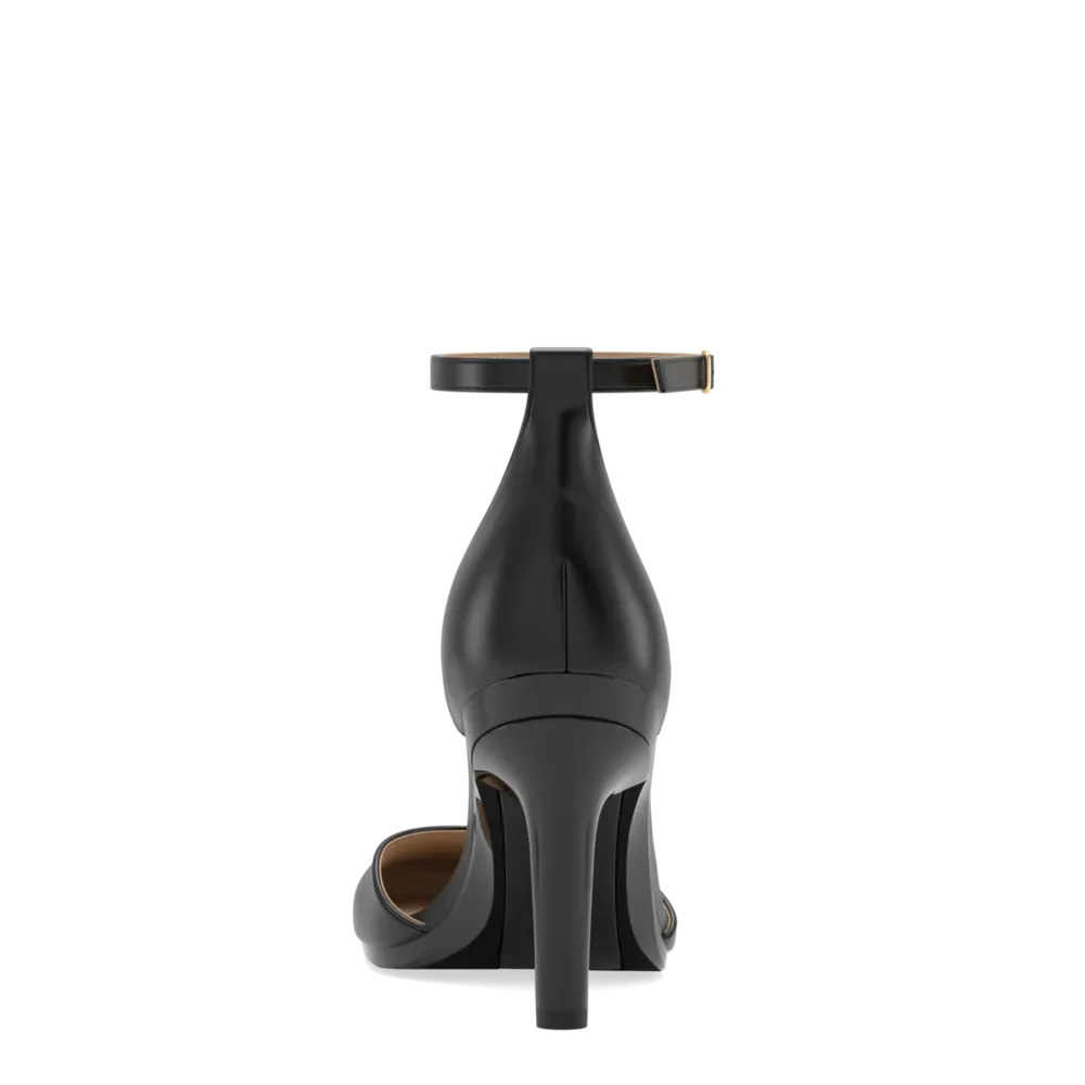 The Jocelyn - Coal Leather 4 Stiletto
