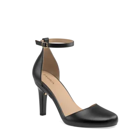 The Jocelyn - Coal Leather 4 Stiletto