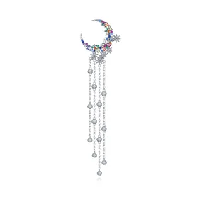 THIALH - Rainbow - White Moon Earrings