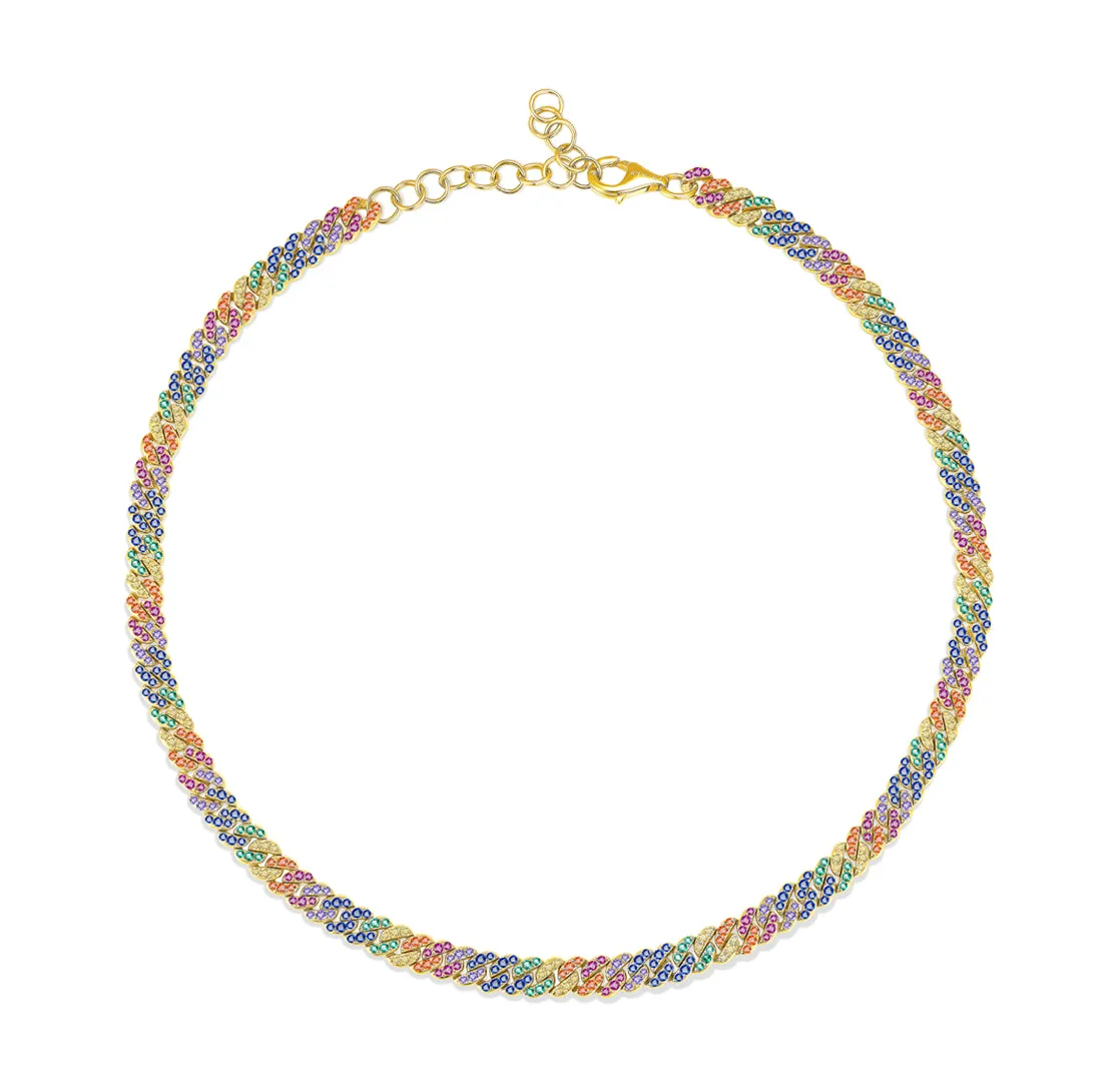 THIALH - Rainbow - White Sterling Silver Necklace