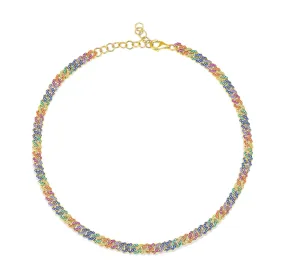 THIALH - Rainbow - White Sterling Silver Necklace