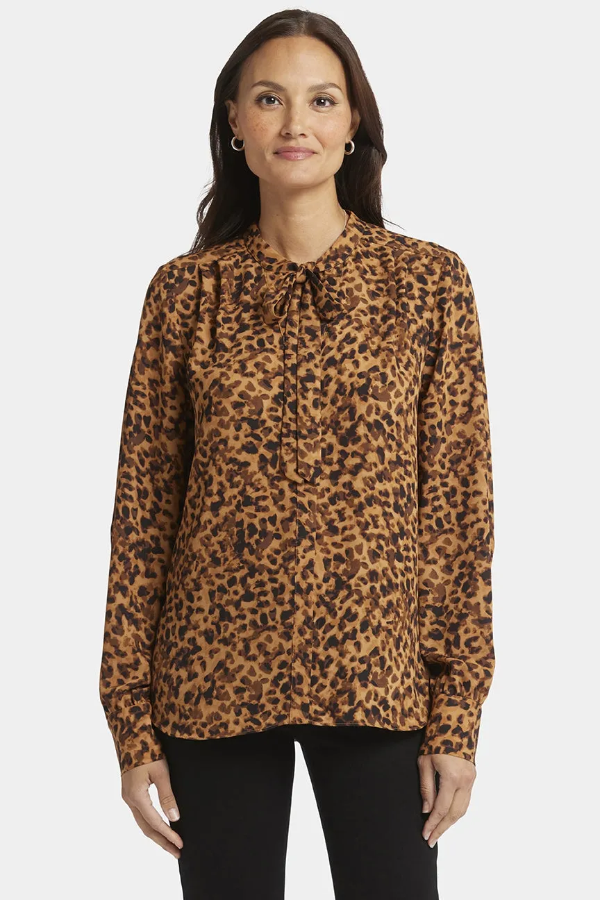 Tie-Neck Blouse Dierenprint | Caterina