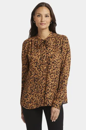 Tie-Neck Blouse Dierenprint | Caterina