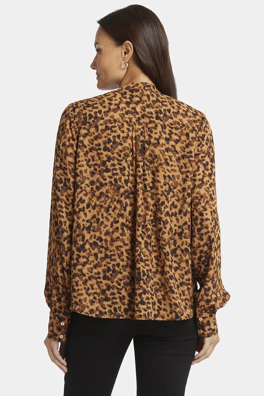 Tie-Neck Blouse Dierenprint | Caterina
