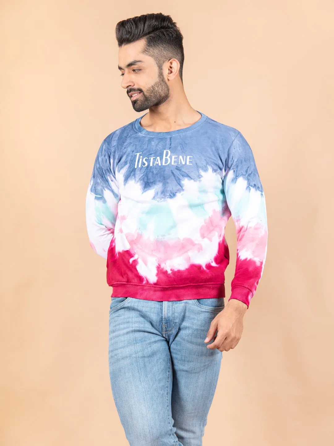 Tistabene Printed Tie and Dye Sweater