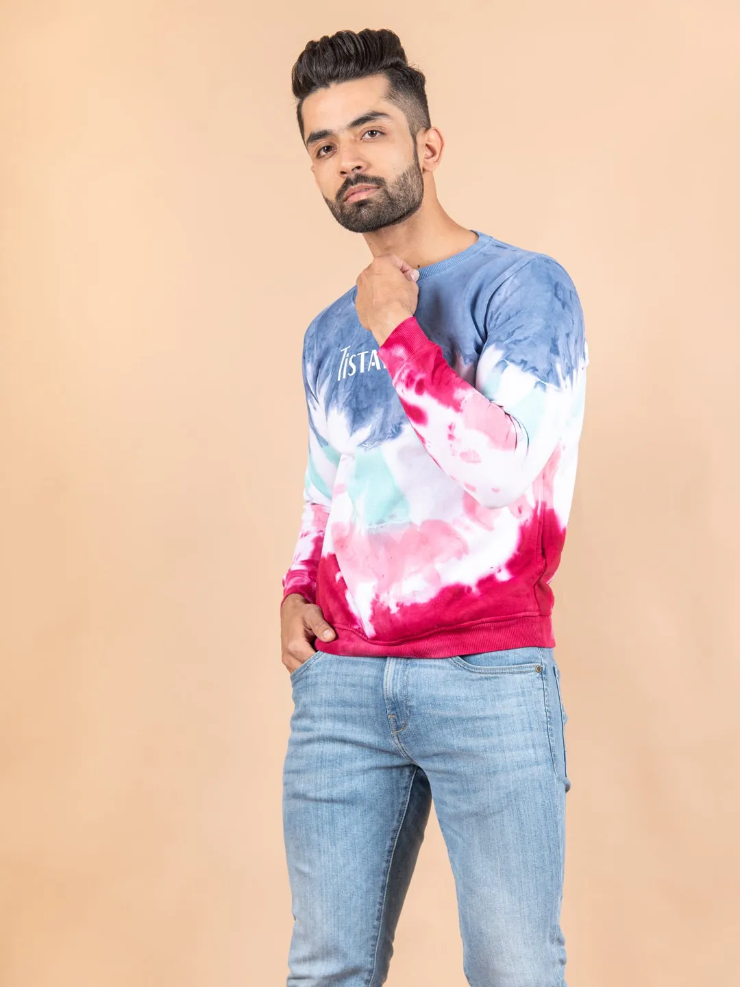 Tistabene Printed Tie and Dye Sweater