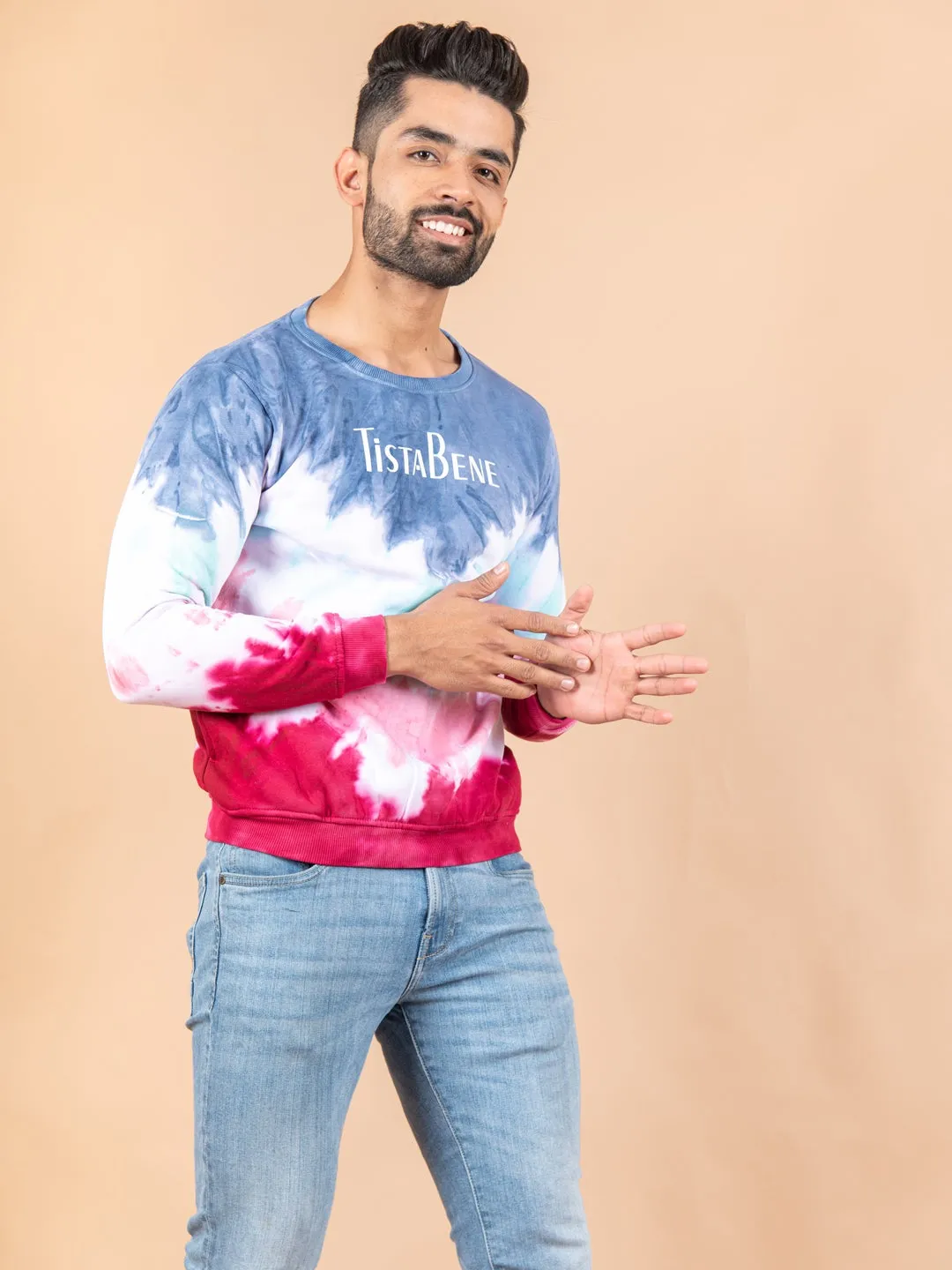 Tistabene Printed Tie and Dye Sweater