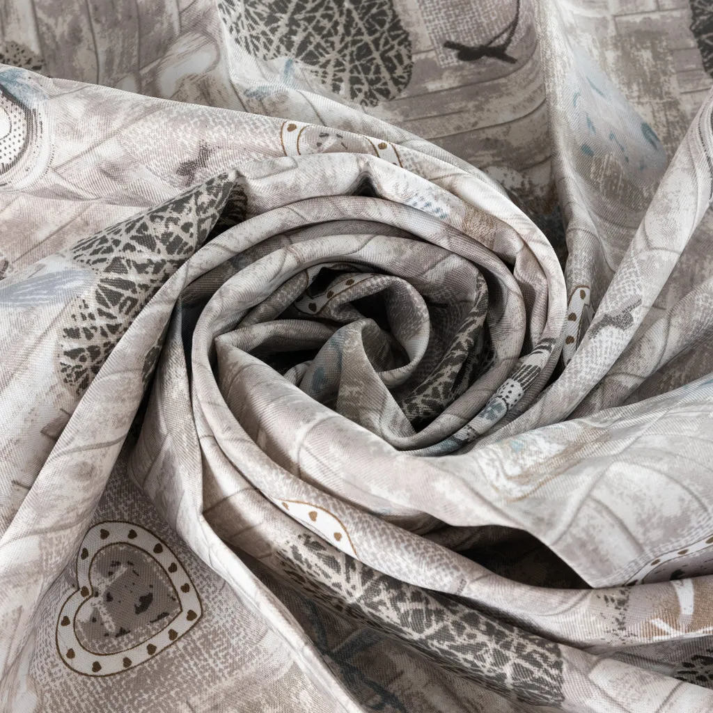 Tovaglia Antimacchia Elegant Cuori Grigio My House