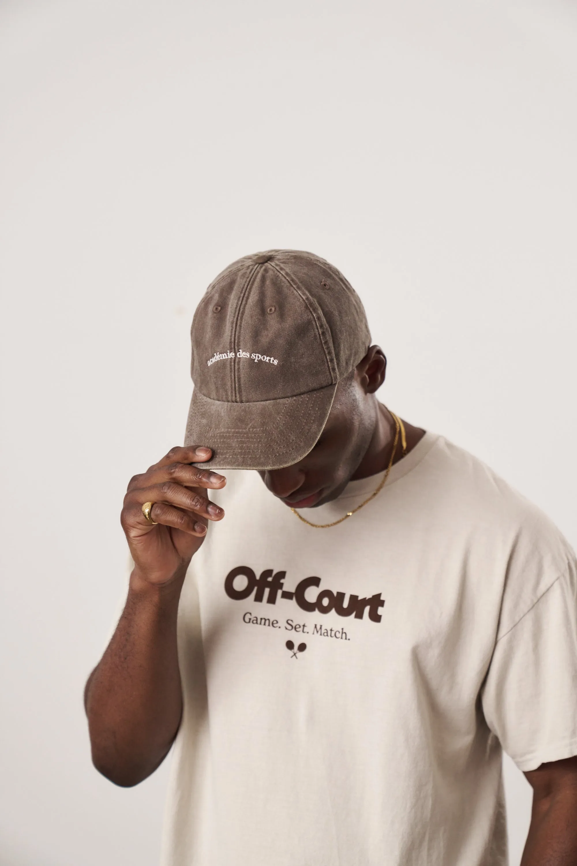 Brown Washed Cap from Vice 84s Académie des Sports - Adjustable and Stylish