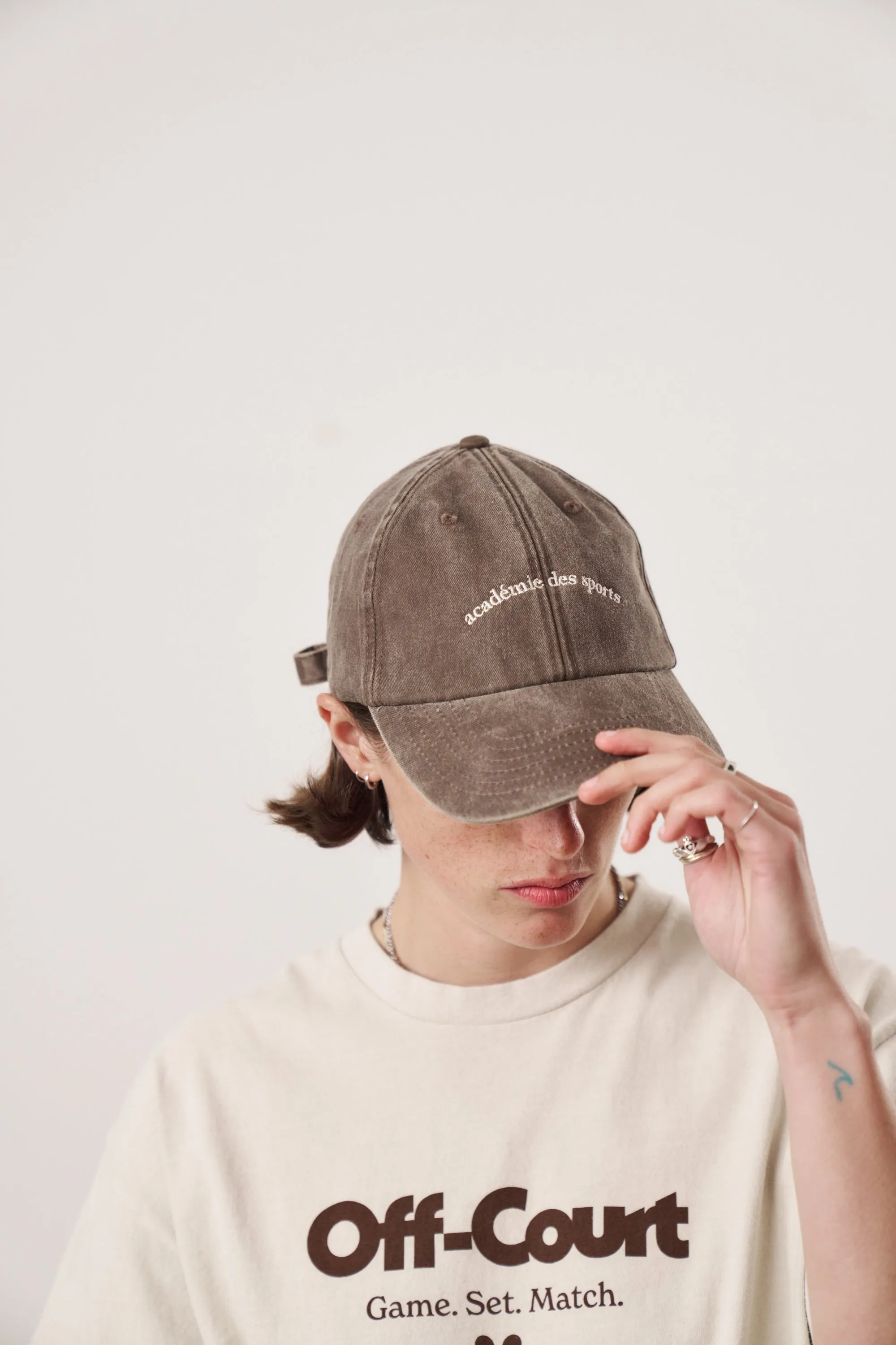 Brown Washed Cap from Vice 84s Académie des Sports - Adjustable and Stylish